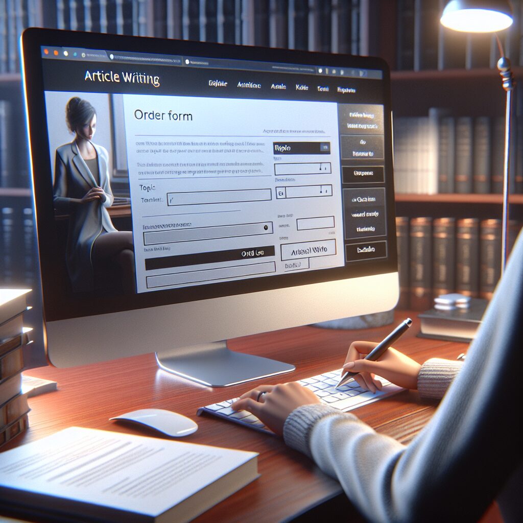 What is the process for placing an order with an article writing service?